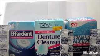 Efferdent Denture Cleanser review of Night Guard amp Retainer Cleaners [upl. by Karylin]