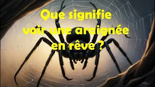 rêver daraignées  que signifie voir une araignée en rêve  signification  interprétation [upl. by Supen]