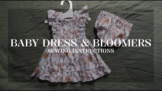 Baby Dress and Bloomers Sewing Instructions [upl. by Kessia]