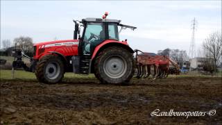 Cultiveren met Massey ferguson 6465 Dyna6 [upl. by Rodmun710]