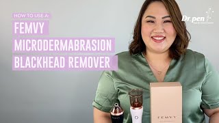 How to Use a Femvy Microdermabrasion Blackhead Remover  4in1 Pore Vacuum device [upl. by Naresh]