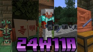 Minecraft 121 Snapshot 24w11a Everything Added New Weapon Trims Sherds And More [upl. by Elleda]