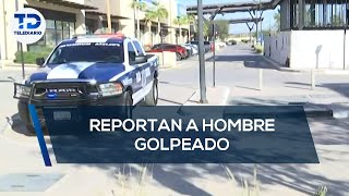 Reportan a hombre golpeado y en estado inconveniente en plaza comercial de Torreón [upl. by Nauqat]