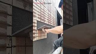 External wall tile laying process  walltiles tilefitting tilework diy construction shorts [upl. by Araet901]