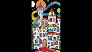 Abstract Art Hundertwasser Inspired Coloring Book  Architecture [upl. by Celisse318]