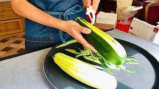 Delicious and inexpensive zucchini recipePancakes and zucchini pancakes [upl. by Budwig]