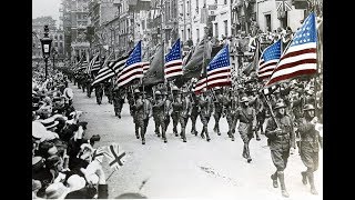 Famous American Military Marches  Footage parades World War I [upl. by Ttekcirc95]