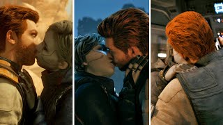 Merrin And Cal Kiss Scenes  Star Wars Jedi Survivor Cal And Merrin Romance 4K 60FPS 2023 [upl. by Ailes]