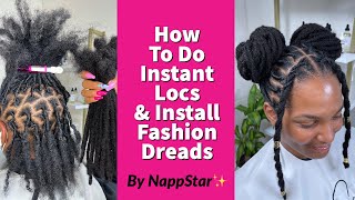 Tutorial Crochet Instant Locs  Loc Extension Install [upl. by Isac]