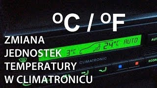 Jak zmienić jednostki temperatury fahrenheit celsiusz w Climatronic Skoda Octavia Superb Passat [upl. by Tuttle]