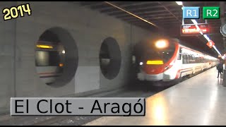 Rodalies Barcelona El Clot  Aragó R1  R2  R11 Renfe 447  Civia  252 2014 [upl. by Cann]