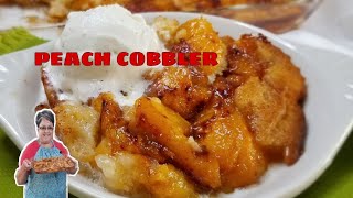 BEST PEACH COBBLER  Easy  Homeade Step By Step ❤ [upl. by Selrac]