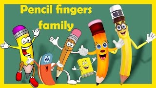 Finger Family Songs For Kids  Finger Family With Pencil  Creador Nursery Rhymes [upl. by Modeste]