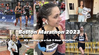 BOSTON MARATHON 2023 My Big Time Goal Race Day Prep Carb Loading Full Boston Marathon Experience [upl. by Anis250]