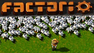 Our ROBOT ARMY will Automate THE WORLD  Factorio 10 Let’s Play Ep 7 [upl. by Anyaled410]