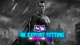 4K Quality Render Settings  After EffectsMedia Encoder [upl. by Ayet]