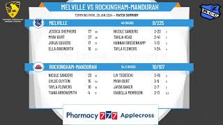 WA Premier Cricket  Round 4  Round 18  Melville v RockinghamMandurah [upl. by Anwahs]