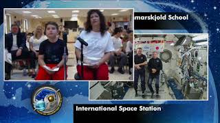 Expedition 56 Education Inflight Interview with Dag Hammarskjold School  June 12 2018 [upl. by Nedloh]