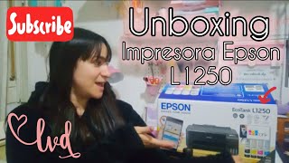 Unboxing impresora Epson L1250 [upl. by Winthrop470]