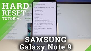 How to Factory Reset SAMSUNG Galaxy Note 9  Restore Defaults  Wipe Data [upl. by Goldenberg]