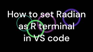 Using radian as default terminal for R in Windows [upl. by Nommad]