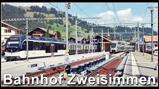 Grosser Rundgang beim Bahnhof Zweisimmen  Kanton Bern  Schweiz 2023 [upl. by Rotceh]