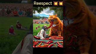 chaillange for eting chilli cat with pertion viral treanding cat challenge shorts [upl. by Jamison989]