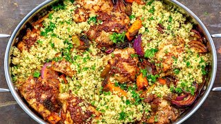 Easy Moroccaninspired chicken couscous dinner [upl. by Lajes]