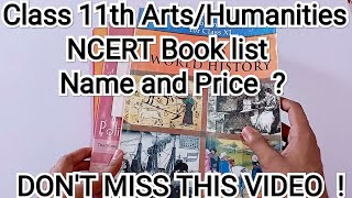 Cbse Class 11th Arts NCERT Book list  Bseb Class 11th Arts Book list  Upsc Prelims Mains Booklist [upl. by Lihcox]