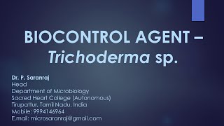 Biocontrol Agent  Trichoderma sp [upl. by Ozan]