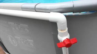 Hard plumbed Intex pool with thru wall skimmer [upl. by Arotal656]