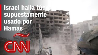 Fuerzas de Defensa de Israel le muestran a CNN un túnel entre un hospital y una escuela en Gaza [upl. by Bensky]