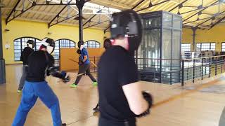 💮 Eskrima de Combate DONOSTIA 🪓 BASTON CORTO Trabajando distancia [upl. by Ardnazxela335]