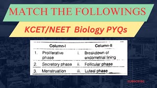 part 1 match the followings from previous year NEET Question papers [upl. by Saville]