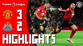 Highlights  Manchester United 32 Newcastle  Mata Martial amp Alexis Seal Comeback Win for the Reds [upl. by Nonna]