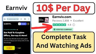 earnviv review  complete task and earn money  get paid to watch ads [upl. by Nalyac543]