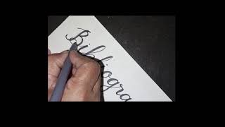 Bibliography lettering in cursive writingcalligraphy for project workassignments [upl. by April]