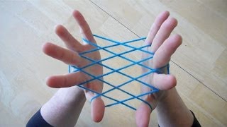 Hammock  Fishnet string figure  Step by step tutorial [upl. by Refanej]