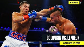 FULL FIGHT  Gennadiy quotGGGquot Golovkin vs David Lemieux DAZN REWIND [upl. by Bellanca]