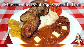 ✅️✅️🇪🇨MENESTRA DE FREJOL ROJO Y COSTILLAS FRITAS‼️ [upl. by Elram616]