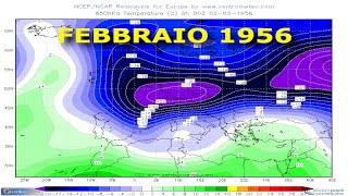 FEBBRAIO 1956  Mappe temperatura a 850 hPa con sigla METEO 2 [upl. by Prochora81]