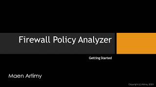 Firewall Policy Analyzer [upl. by Marlette793]