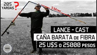 Lanzar con CAÑA económica de 3 metros Fibra de Vidrio Se rompe pesca surfcasting turorial [upl. by Iadahs945]