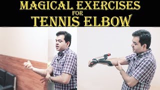 Self Treatment for TENNIS ELBOW BEST Exercises for TENNIS ELBOW PAIN RELIEF Hindi PART2 [upl. by Sisi965]