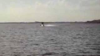 1948 Luscombe 8a floatplane takeoff [upl. by Acyssej]