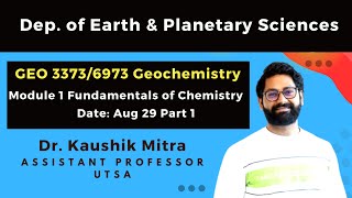 Geochemistry Fall 2023 Class 1 Aug 29 Part 1 [upl. by Faust780]