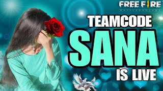 🔴FREE FIRE LIVE CUSTOM ROOM GIVEAWAY  FF LIVE TEAM CODE GIVEAWAY  FF LIVE GIVEAWAY SANA LIVE [upl. by Nyladnar]