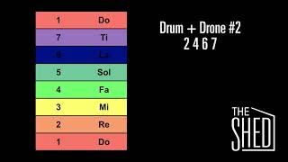 Drum and Drone Ear Training II  Tendency Tones 2 4 6 7 [upl. by Lamrouex]