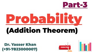 Probability  Addition Theorem Part3 [upl. by Notsirhc]