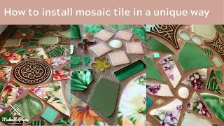 How to install mosaic tiles in a unique way [upl. by Preciosa]